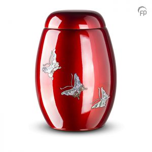 GFU203 - Rode Glasfiber Urn Vlinders