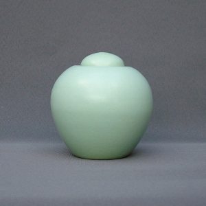 Keramische eigen ontwerp keepsake urn, Mintgroen