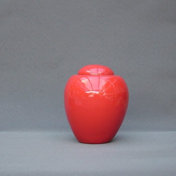 Keramische eigen ontwerp keepsake mini urn, Rood