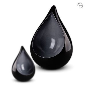 Keramische urn Celest inkt zwart DUO - traan