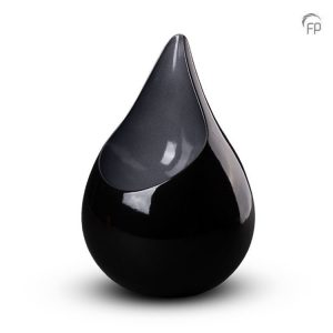 Keramische urn Celest inkt zwart DUO set - traan