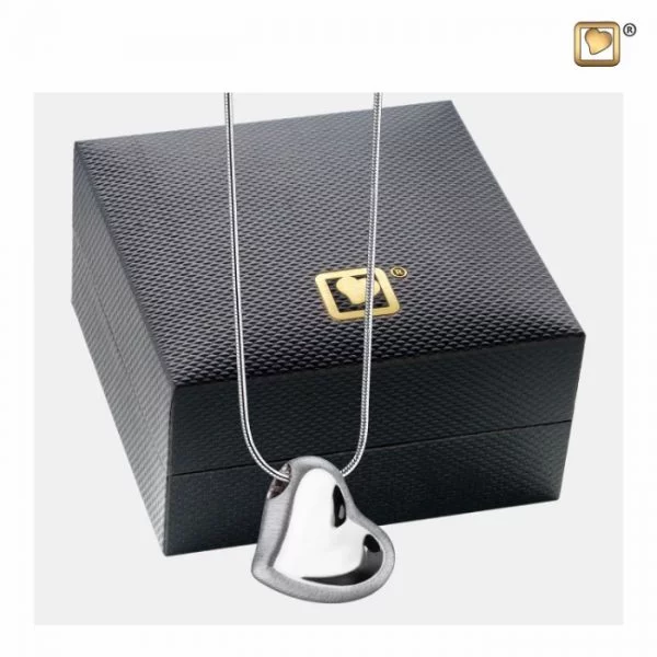 Ashanger Hart Zilverkleurig inclusief Collier - Afbeelding 4