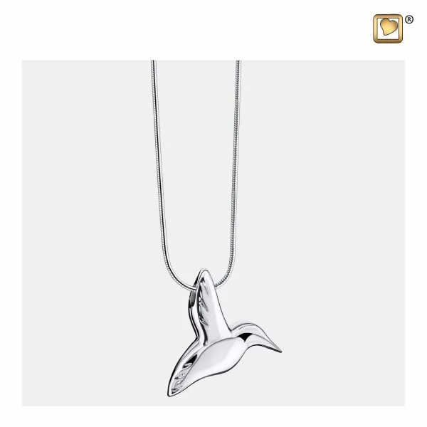 Ashanger Kolibrie Zilver inclusief Collier - Afbeelding 2