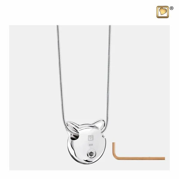 Ashanger Poes Met Parelmoer Decoratie inclusief Collier - Afbeelding 3