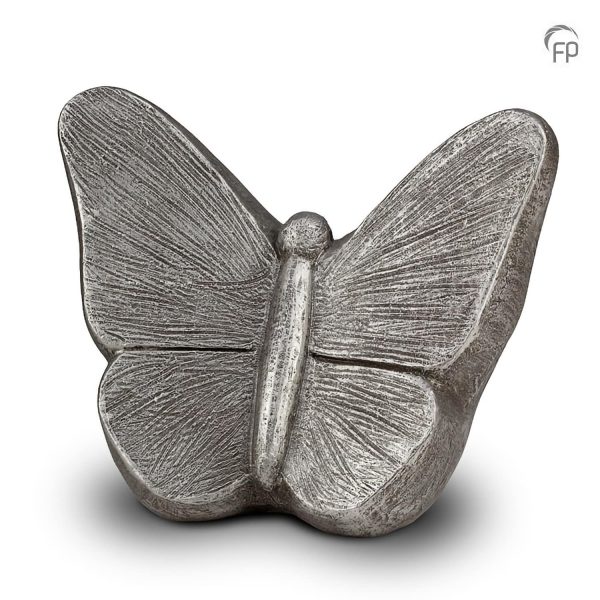 FPU058 - Grote Mariposa Vlinder Urn Zilver
