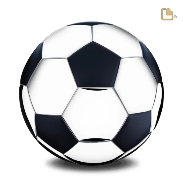 Artikelnr: A1150 – Urn Football Matzwart – Glimmend Zilver (4.5 liter)