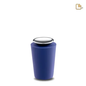 K1072 - Mini Crescent Urn Navy - Gepolijst Zilver (0.05 liter)