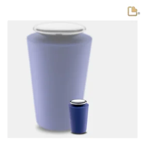 K1072 - Mini Crescent Urn Navy - Gepolijst Zilver (0.05 liter)