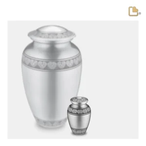 Artikelnr: K210 - LoveUrns Mini Urn Klassiek Geborsteld Tin (0.05 liter)