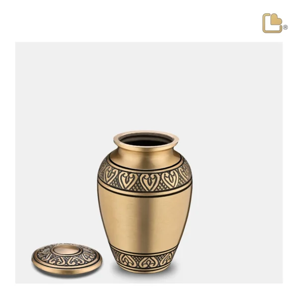 LoveUrns Mini Urn Klassiek Geborsteld Goud (0.05 liter)