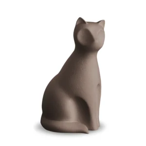 Artikelnr: CP211 LoveUrns Forever Porcelain Katten Urn Bruin (0.7 liter)