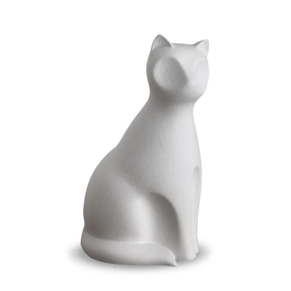 Artikelnr: CP210 LoveUrns Forever Porcelain Katten Urn Wit (0.7 liter)