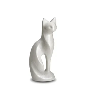 Artikelnr: P260 - LoveUrns Urn voor Kat White Pearl (0.3 liter)