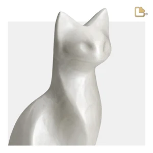 Artikelnr: P260 - LoveUrns Urn voor Kat White Pearl (0.3 liter)