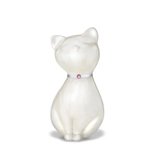 Artikelnr: P263 - Katten Urn Princess White Pearl (0.7 liter)