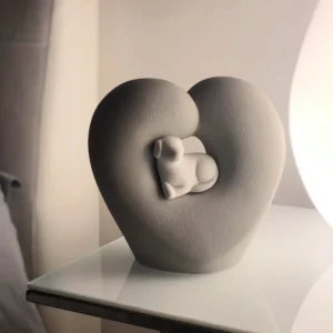 Artikelnr: PU201 Porseleinen Honden Urn Hond in Hart (1.6 liter)