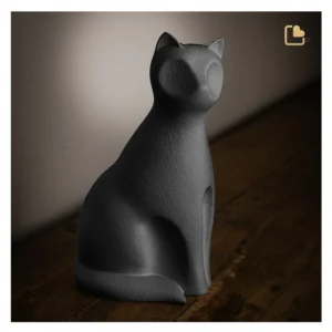 Artikelnr: CP211 LoveUrns Forever Porcelain Katten Urn Zwart (0.7 liter)