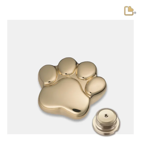P671K Mini Urn Hond Pootafdruk Glanzend Goud (0.05 liter)