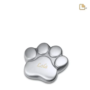 Mini Urn Hond Pootafdruk Matzilver (0.05 liter)