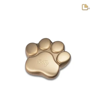P673K Mini Urn Hond Pootafdruk Goudkleurig (0.05 liter)