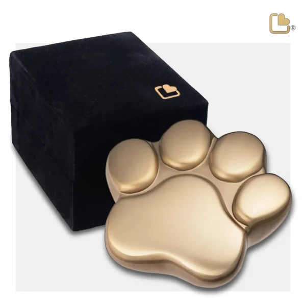 P673K Mini Urn Hond Pootafdruk Goudkleurig (0.05 liter)