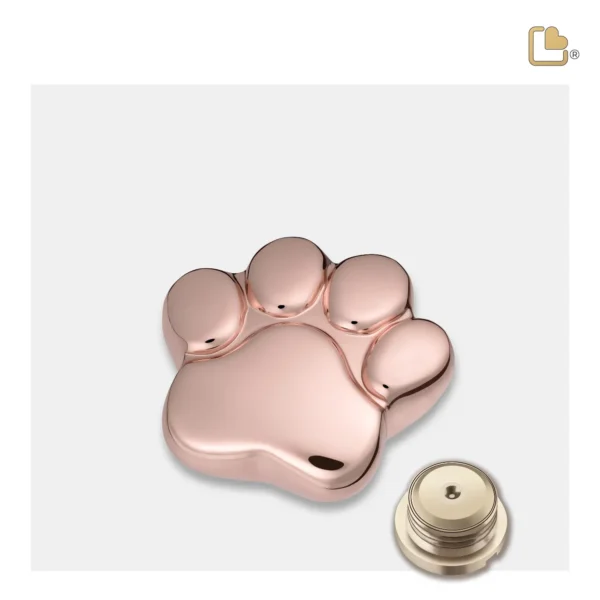 P675K Mini Urn Hond Pootafdruk Glimmend Rosegoud (0.05 liter)