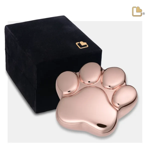 P675K Mini Urn Hond Pootafdruk Glimmend Rosegoud (0.05 liter)