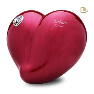 A1000 - Urn Hart Liefde Rood Swarovski