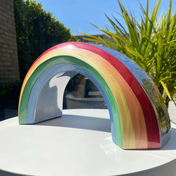 Groot Urn Hond Rainbow Bridge Met Pootafdruk (1.35 liter) - Afbeelding 2