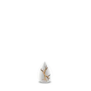 Mini Witte Keramische Kintsugi Druppel Urn