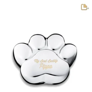 P670M Medium Urn Hond Pootafdruk Zilverkleur (0.7 liter)