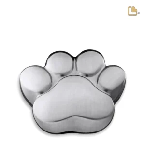 P672M Medium Urn Hond Pootafdruk Matzilver (0.7 liter)