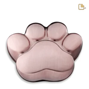 P673L Groot Urn Hond Pootafdruk Mat Rosegoud (1.2 liter)