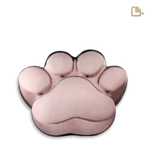 P674M Medium Urn Hond Pootafdruk Mat Rosegoud (0.7 liter)