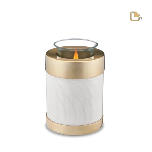 Urn Waxinelichthouder Simplicity Parelwit (0.45 liter)