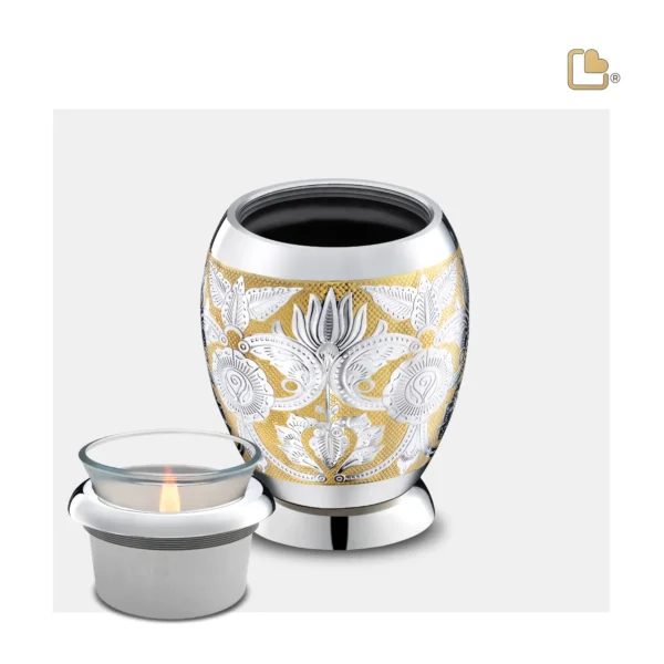 Urn Waxinelichthouder Bloemen  (0.49 liter) - Afbeelding 2