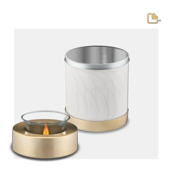 Urn Waxinelichthouder Simplicity Parelwit (0.45 liter) - Afbeelding 3