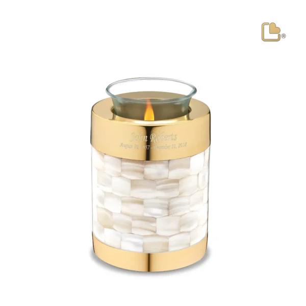 Urn Waxinelichthouder Mother Of Pearl (0.45 liter) - Afbeelding 2