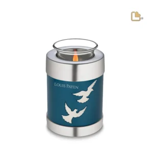 Artikelnr: T572 - Urn Waxinelichthouder Divine Flying Doves (0.45 liter)