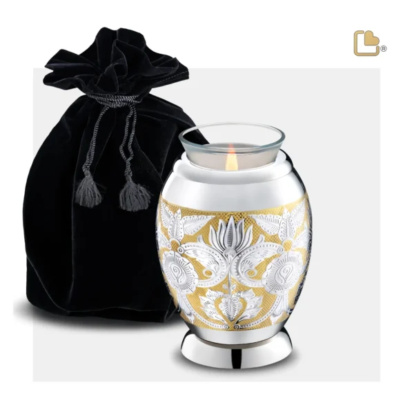 Urn Waxinelichthouder Bloemen  (0.49 liter) - Afbeelding 3