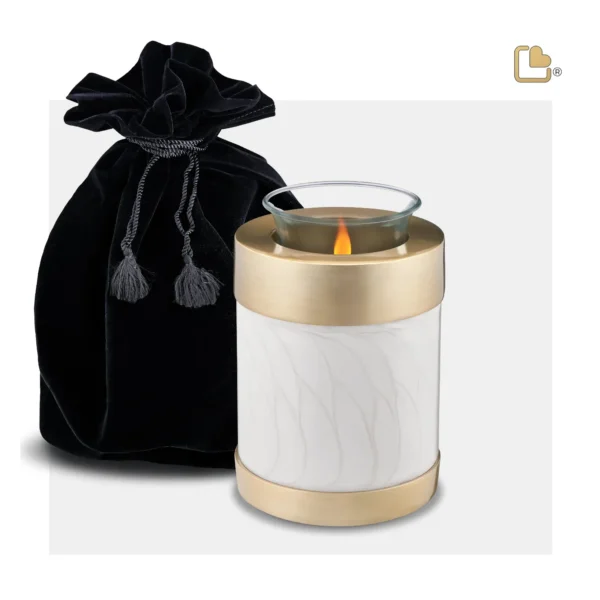 Urn Waxinelichthouder Simplicity Parelwit (0.45 liter) - Afbeelding 4