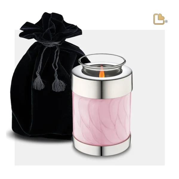 Urn Waxinelichthouder Roze Gemarmerd (0.45 liter) - Afbeelding 4