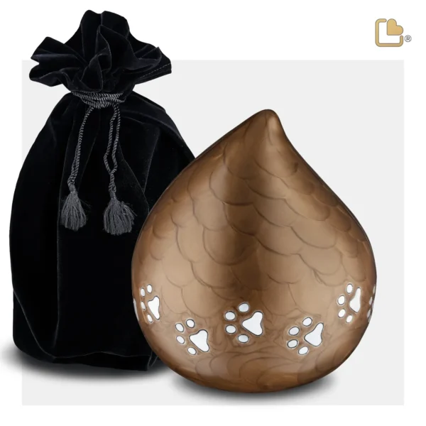 Urn Hond LoveDrop Bruin Met Pootafdruk (1.1 liter) - Afbeelding 5