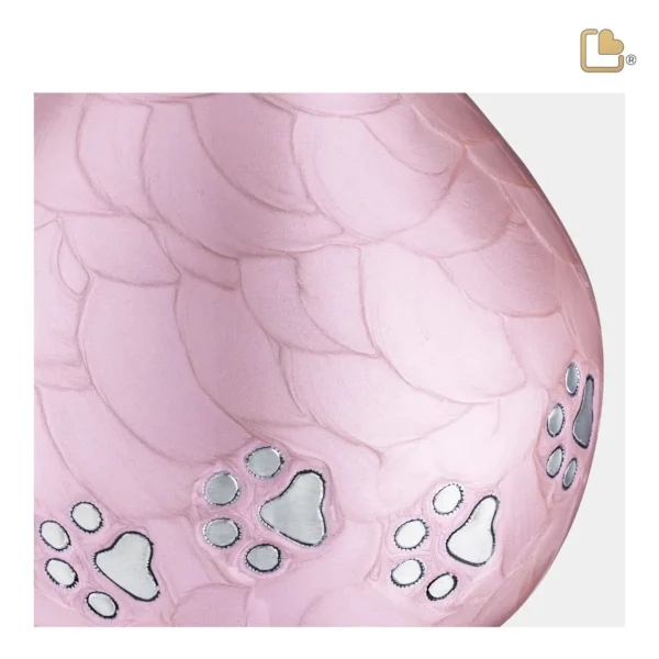 Urn Hond LoveDrop Roze Met Pootafdruk (1.1 liter) - Afbeelding 3