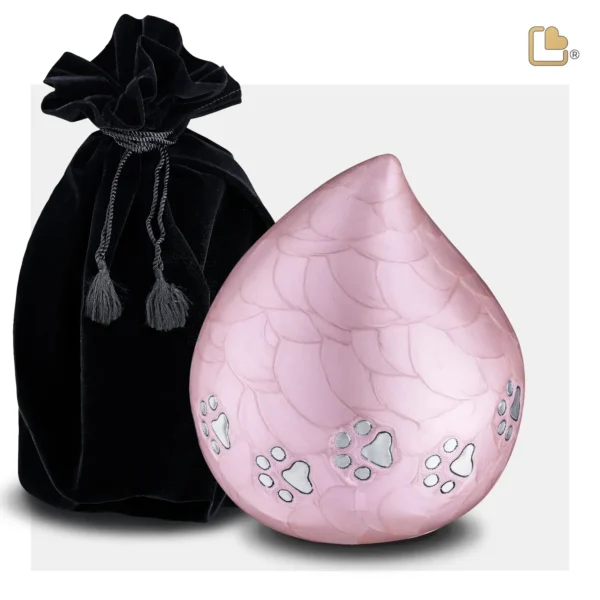 Urn Hond LoveDrop Roze Met Pootafdruk (1.1 liter) - Afbeelding 5