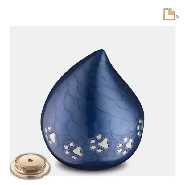 Urn Hond LoveDrop Blauw Met Pootafdruk (1.1 liter) - Afbeelding 4